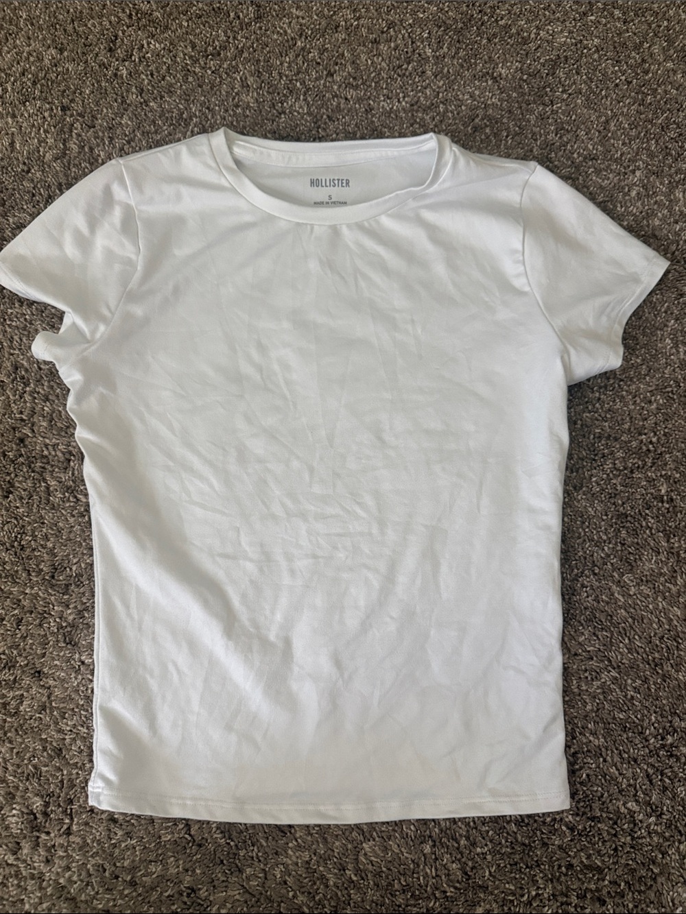 Hollister White Short Sleeve Crewneck Tee